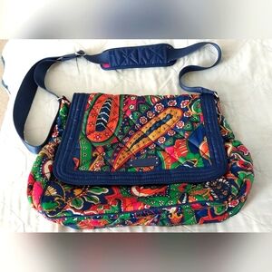 Vera Bradley Venetian Paisley Puffer Messenger or Diaper Shoulder Bag